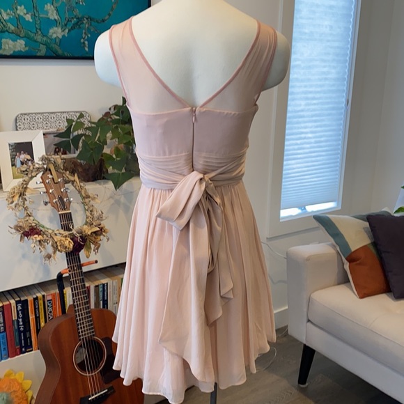 BCBG pink 100% silk bridesmaid dress. - Picture 4 of 5